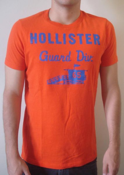 camiseta masc. orange hollister us205