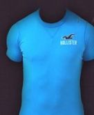 camiseta masc. azul claro bordada us108