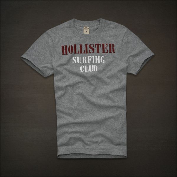 camiseta masc. cinza hollister us 206